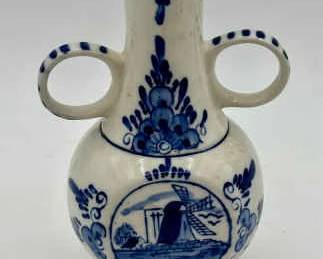 Hand Painted Delft Vase