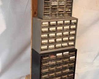 (3) Hardware Caddies With Contents