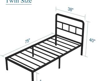 Metal bed frame holds up to 2000 lbs.