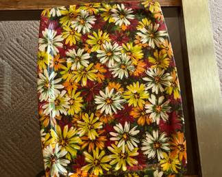 Fun large floral tray in excellent shape
