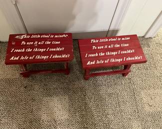 little red stools