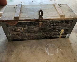old wooden trunk