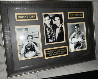ELVIS AND JOHNNY CASH FRAMED POSTER