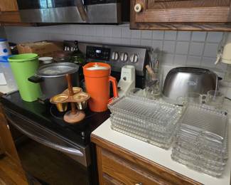 Snack trays and vintage kitchen