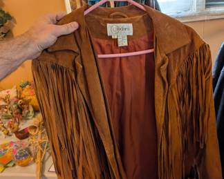 Frilly Leather coat