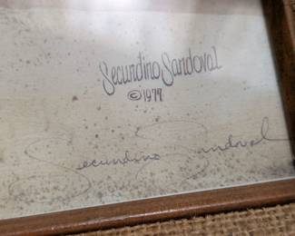 Vintage hand signed print by Secundino Sandoval