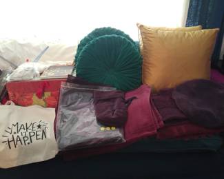 silk/velvet pillows- new household