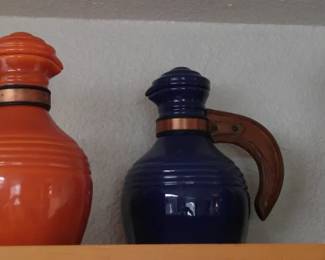 Bauer Pottery Carafes, Pacific Pottery carafes