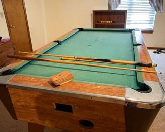 pool table and supplies