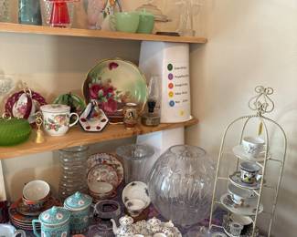 tea cups, tea sets, jade sugar and creamer, decor