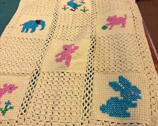 vintage baby blanket