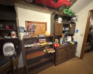 bookcase, hutch dresser, decor