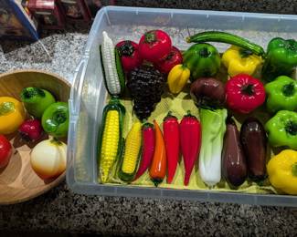 Assorted glass fruit