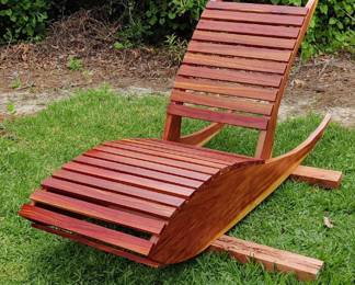 Hand made cedar lounge chair