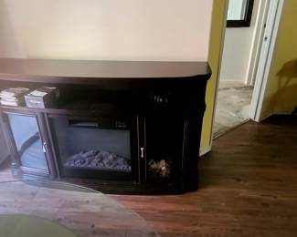 TV Cabinet with Electric Fireplace