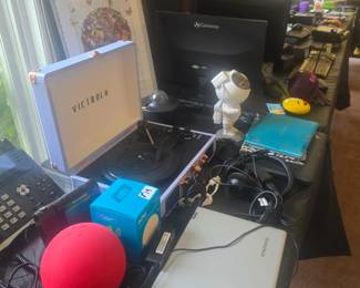 Used Amazon echo and other speakers, all in one PCs, video games, PS 3 console, and other electronics