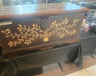 Handmade Indian chest with inlay