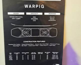 Ride warpig 2 snowboard from approximately 2023. This model is no longer made