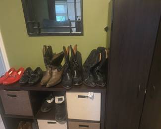 Lizard skin, sea turtle, Ferragamo, and other shoes and boots including Gucci