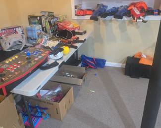 Video game emulators, Nerf guns, all types of toys.