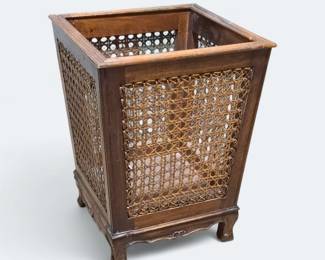 Rattan Waste Basket Made in Italy