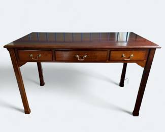 Bombay Chippendale Style Mahogany Desk