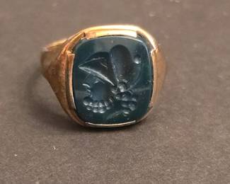 Men's 10k Gold Cameo Ring