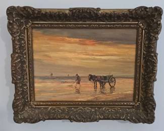 Seaweed Gatherer by Jurrien M Beek Painting