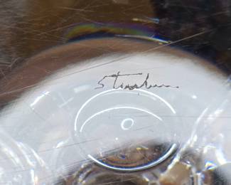 Stueben Crystal Art Glass Pair of Candlabra
