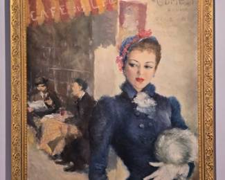 Pal Fried "Maxine in Blue" Painting