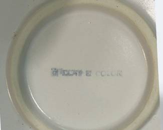 Vintage Clay and Color Studio Hand Painted Ceramic Platter