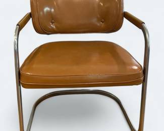 Mid Century Modern Industry West Jimmy Cooper Leather Chairs Qty (2)