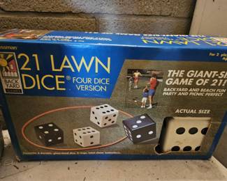Giant lawn dice game