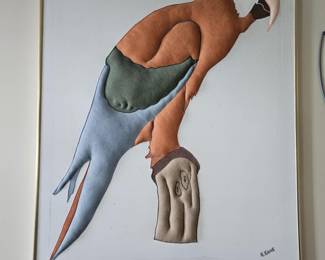 Parrot quilted art