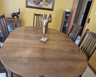 larfe solid wood dining set