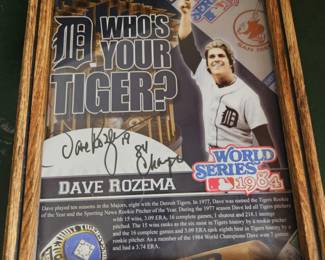 Dave Rozema signed Detroit Tigers World Series