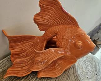 Koi fish sculpture
