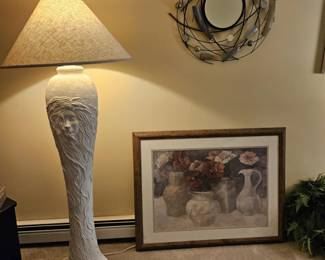 Ceramic pole lamp