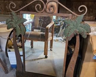 palm tree mirror