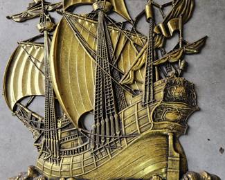 Vntage tall ship wall art