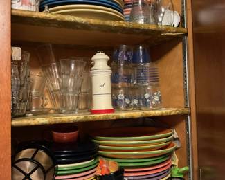 Fiesta ware, glass ware
