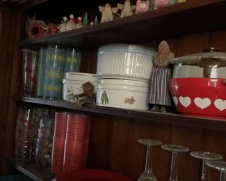 Salt and pepper shakers, vintage glass ware