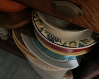 Variety of plates
