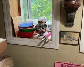 Rolling pins, bowls, baskets and art