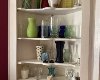 Vases, glass ware and bowls