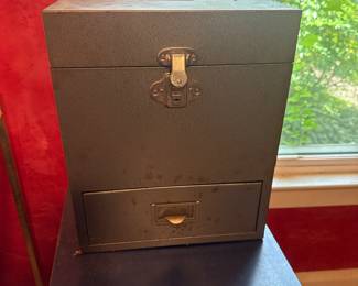 Metal file box with drawer 
