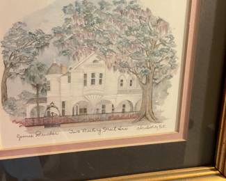 Art by Jeanie Drucker , a Charleston, SC native - titled Two Meeting Street Inn