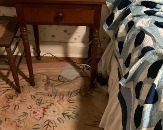Side table and quilt