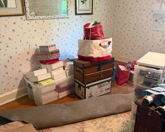 Boxes full of American girl Dolls 