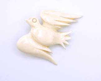 vintage celluloid bird pin
